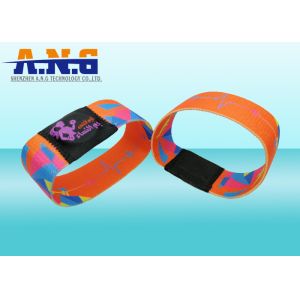 1k Printing elastic fabric rfid wristband bracelet for waterpark