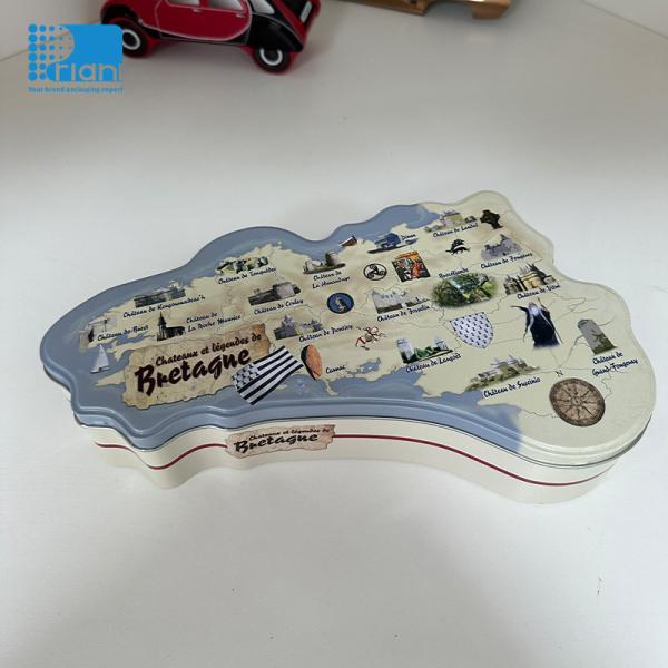 Custom Shape Gift Tin Can Container With 1L-5L Capacity Round Shape And Food Oil