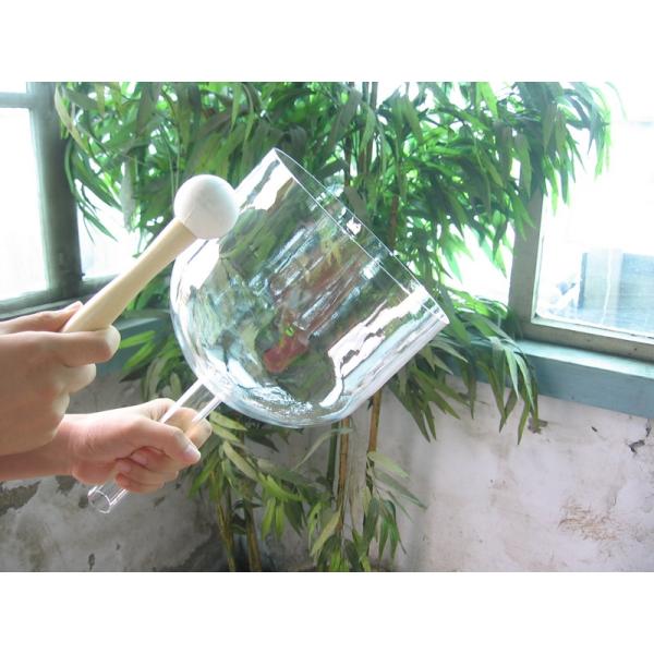 Hand held quartz singing bowl