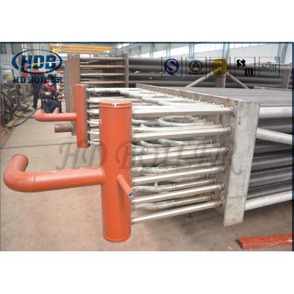 Bare Tube Type Stainless Steel Boiler Economizer With Headers SCR System Recovery Flue Gas