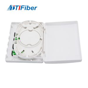 White Case Mini Desktop Fiber Optic Terminal Box For FTTH Network