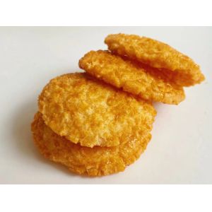 Round Senbei Rice Crackers OEM Low Calorie Rice Cakes 0.3 Kg