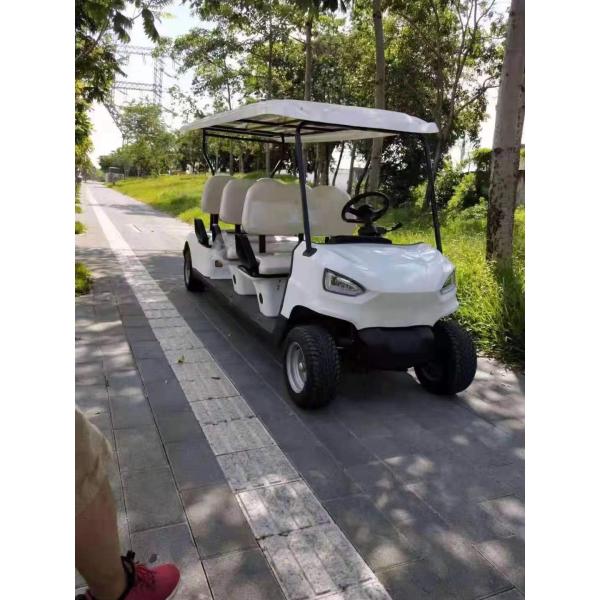Blue 8-Seater Electric Golf Cart With Customizable Color And LOGO Perfect For Luggage Delivery At Weddings Or Airports