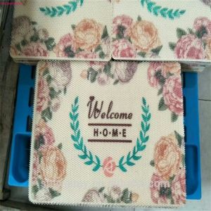 Anti-slip plastic pvc printed door mat