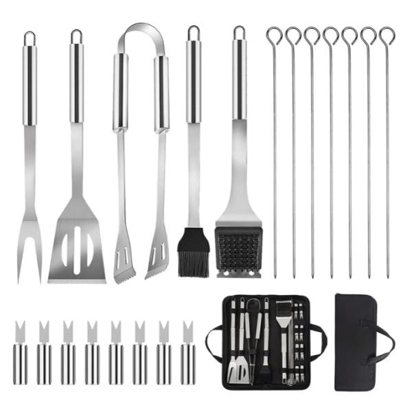 Buy FDA Approved Camping Bbq Utensil Set , 20pcs Stainless Steel Grill Tool Set at wholesale prices
