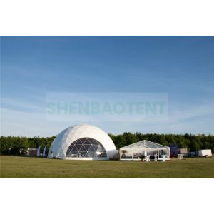 Construction Of Big Geodesic Dome Tent , Steel Structure Outdoor Dome Tent