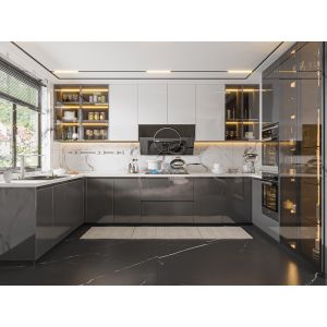 American Style High Gloss Cabinet For Home Furniture Wardrobes And Storage