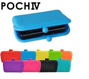 Buy Beautiful Girls Candy Silicone Coin Pouch / Silicone Cosmetic Pouch With Multi Function,Round And Rectangle Available at wholesale prices