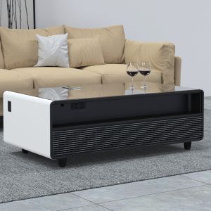 Wireless Charging and Mini Fridge Smart Coffee Table for Modern Home Living Room