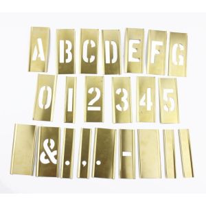Brass Adjustable Letter And Figure Stencil Set For Paint