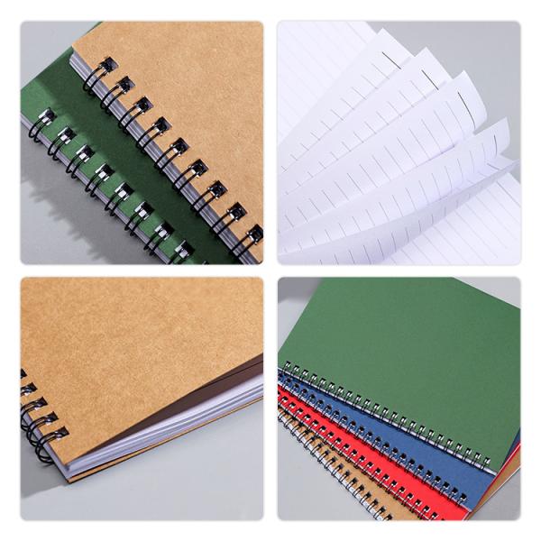 Buy Custom School A5 Spiral Notebook Personalized Kraft Paper Notebooks Customizable at wholesale prices