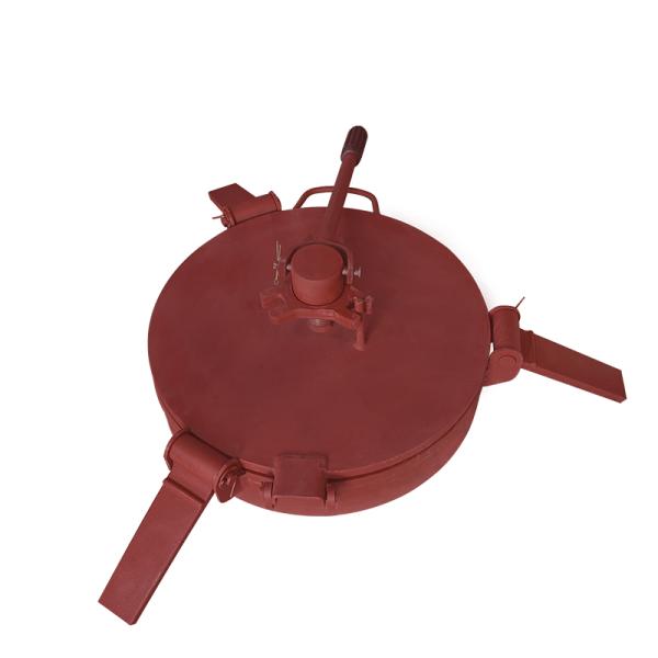 Flow Rate DN470mm Carbon Steel Three-claw Manhole Cover for Powder Materials Transporting Tank