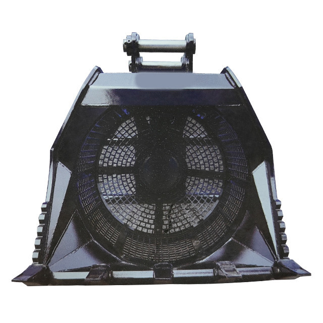 Rotating Screening Rock Excavator Crusher Bucket Attachment 1524mm Width