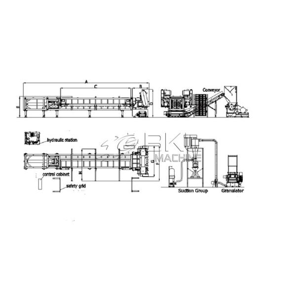 PPR PVC Plastic Shredding Machine 1200mm Hdpe Waste Plastic Grinder