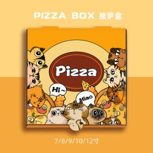 Custom 8 Inch 9 Inch Pizza Takeaway Boxes Matt Lamination