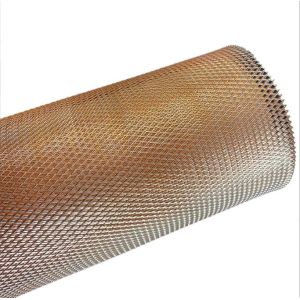 Diamond Shape Copper Expanded Metal Sheet Small Hole Standard