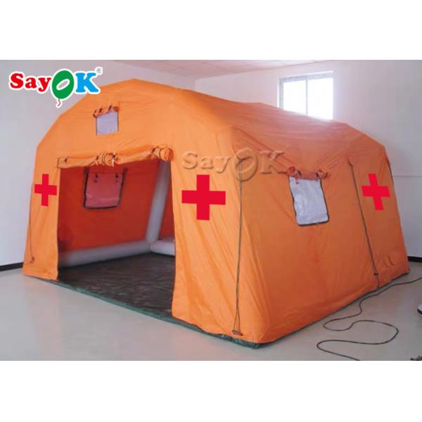 inflatable emergency tent Fire Proof PVC Tarpaulin Inflatable Medical Tent / Medical Relief Tent