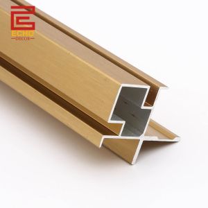 China Modern Wainscoting Top Trim Matte Gold Wall Panel Trim Molding on sale