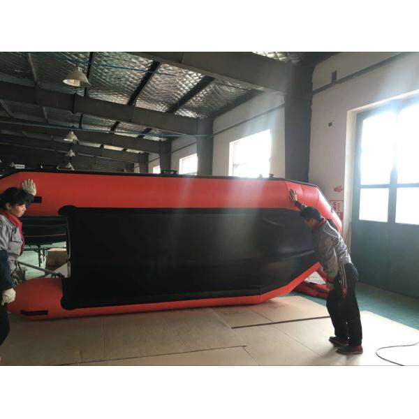 Color Hypalon Foldable Inflatable Boat Aluminum Floor For Rescue