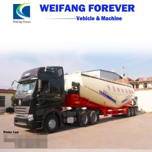 3 Axles 65cbm Bulk Cement Tank Semitrailer for Sale