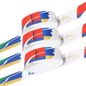 2025 Customized Logo Print Paper Bracelets ID and Code personalized Wristband