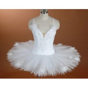 China Swan lake dance costumes child and adult bitter fleabane ballet tutu dress white condole belt performance dance clothing on sale