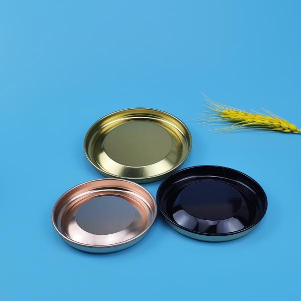 Metal 150mm 0.22mm Tinplate Plastic Food Container Lid