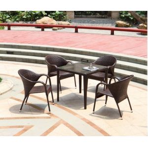 Hot Modern PE Rattan Chair Aluminium Outdoor Garden wicker table and chairs sets