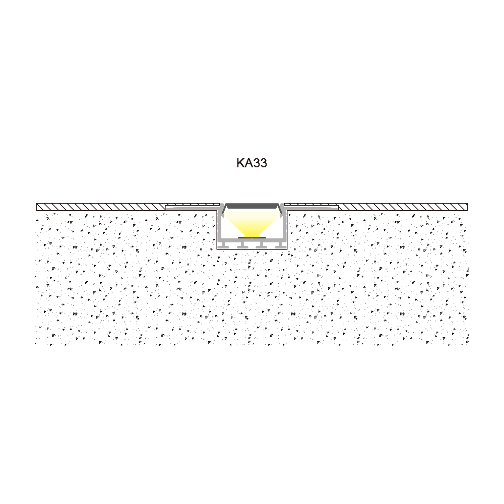 Cross-section diagram of LED aluminum profile