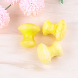 Yellow Jade Mushroom Crystal Guasha Board For Personal Health Care