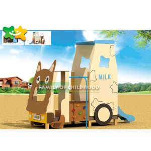 Diy Wooden Playground Slide , Wooden Frame Slide Surfact Mounting Stable