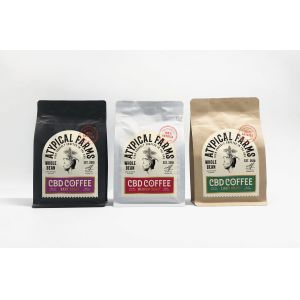 Quality Flat Bottom Kraft Paper Coffee Bags With Valve And Zipper for sale