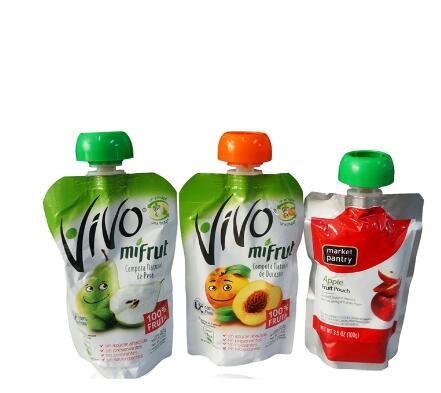 custom design Laminated Material standing up Plastic spout pouch for Liquid