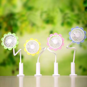Sunflower clip fan rechargeable clip on stroller mini usb table fan