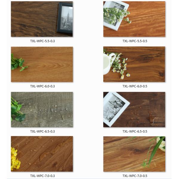 Healthy Safety Wpc Vinyl Flooring No formaldehyde Waterproof / Anti-corrosion Eco-friendly