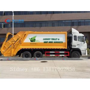 Dongfeng Kinland 6X4 Compression Garbage Truck With Q235B Steel Body