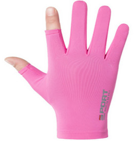 China 2 Finger Sun Protection Fishing Gloves With Non Slip Palm Outdoor Summer Ice Silk on sale