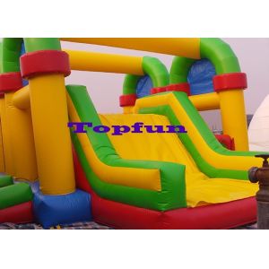 Eco Friendly Inflatable Jumping Castle / Bounce around with slide