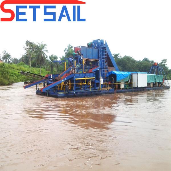 Made Chain Bucket River Gold Dredger with Diamond Centrifuge