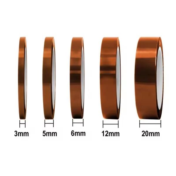 2.2N/25mm Silicone Adhesive Amber Polyimide Tape For Temperature Applications