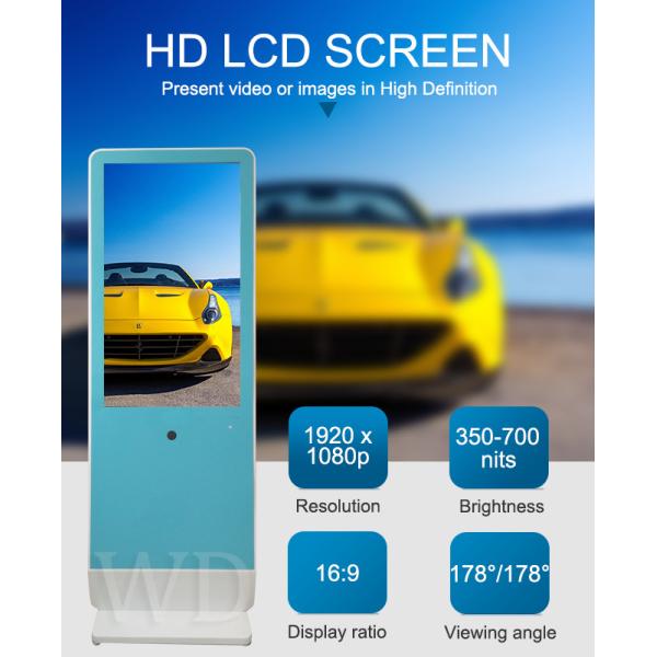 Customized ROHS Certified 350nits In Store Digital Signage With Camera
