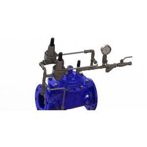 Blue FBE Coated SS Pilot Surge Anticipating Control Valve Anti Water Hammer