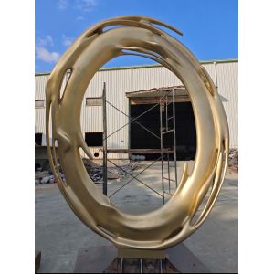 Modern Garden Ornaments Statues Handmade Polished Abstract Metal Sculpture