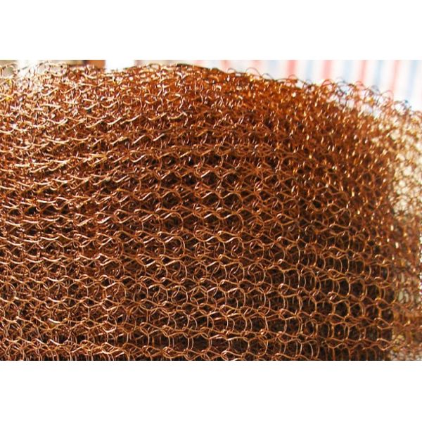 Buy Distillation Column Copper Knitted Wire Mesh Packing with 0.16mm Wire Diameter 60mm Width and High Filtering Efficiency at wholesale prices