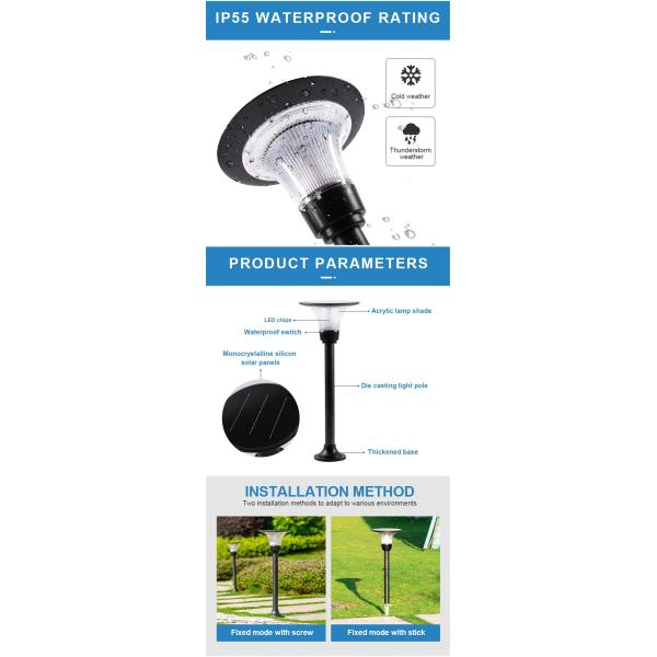 Smart RGBWW Solar Lawn Light