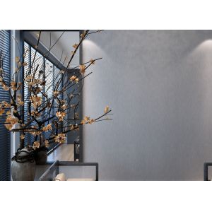 China Living Room Embossed Vinyl Wallpaper , Waterproof Silver Modern Embossed Wallpaper on sale