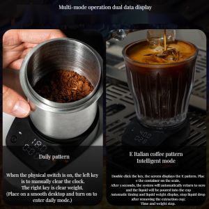 Coffee Milk Frother Foamer Mixer Type-C Espresso Scale with Digital Timer ABS