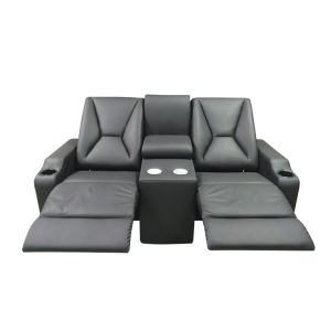 Contemporary Modern Recliner Chair Theater Seating With Power Push Button USB Charge Dock