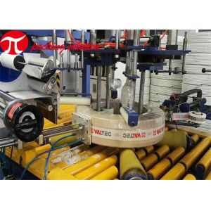 600mm Plastic Coil PVC Pipe Packing Machine Automatic With Labeling Unloading