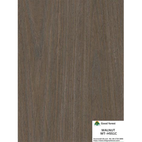 Natural Walnut Wood Veneer Flat Cut Colored Grain Joint To 640/1280mm Width For Fancy Plywood WT-H551C